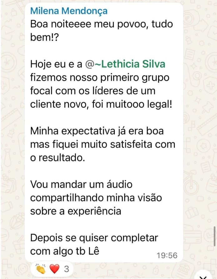 Depoimento de aluno do Método R.I.S.C.O.